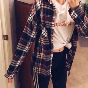 Brandy Melville Red/Black/White Flannel